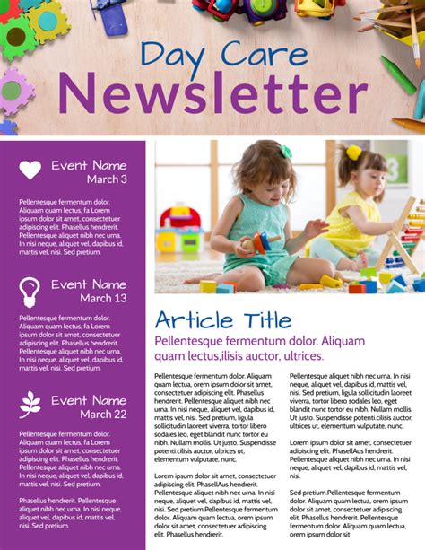 Early Childhood Education Newsletter Template