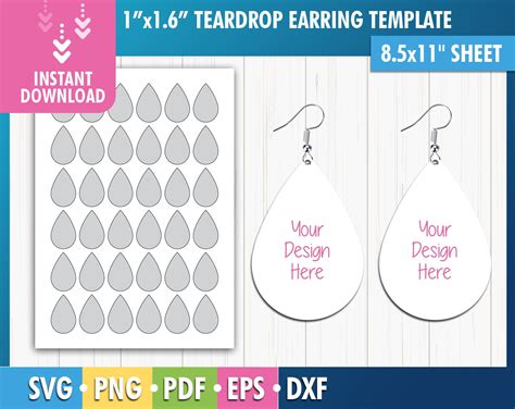 Earring Template Design 2