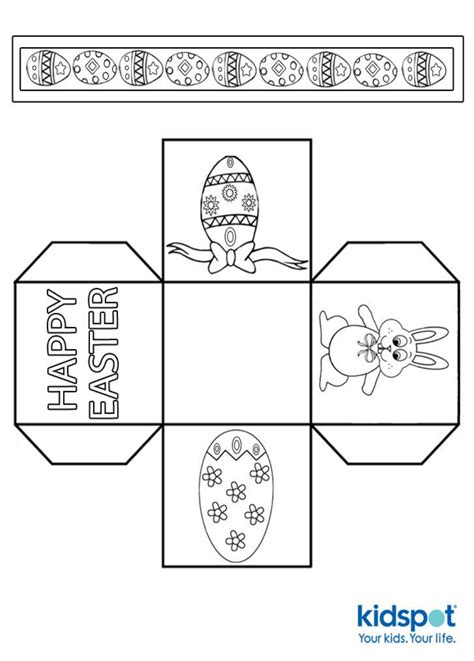 Easter Basket Templates with Eggs