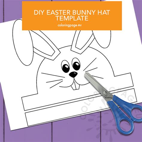 Easter Bunny Hat Printable Template