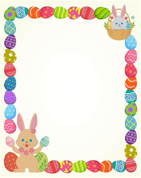 Easter printable borders