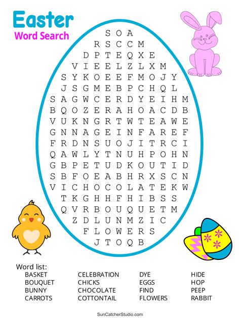 Easter Word Search Printables for Adults