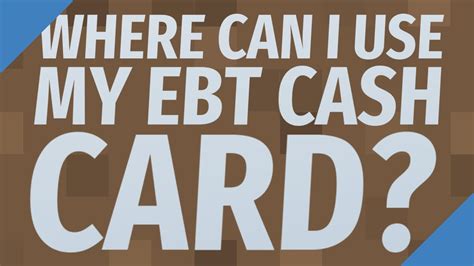 EBT Cash Usage