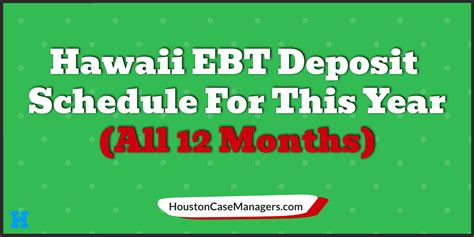 EBT Deposit Schedule Image