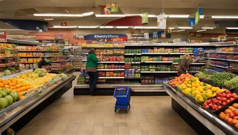 Visiting a Grocery Store with an EBT Terminal