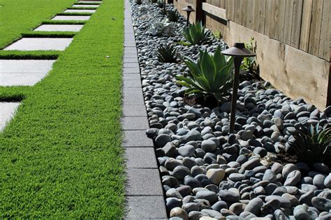 Eco-friendly landscape features with sustainable materials and native plants