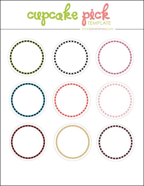 Edible Cupcake Templates