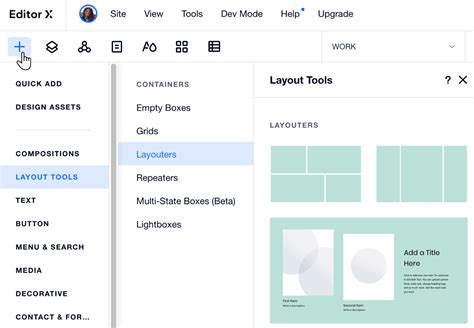 Editor X Templates Overview