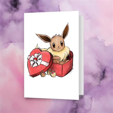 Eevee Valentines Day Card