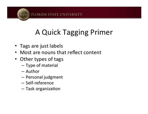 Effective tagging strategies