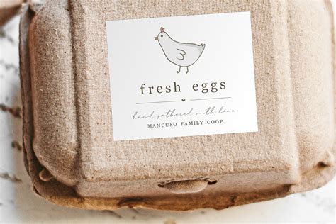 Egg carton label templates