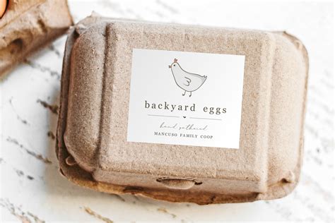 Egg carton labels template printing