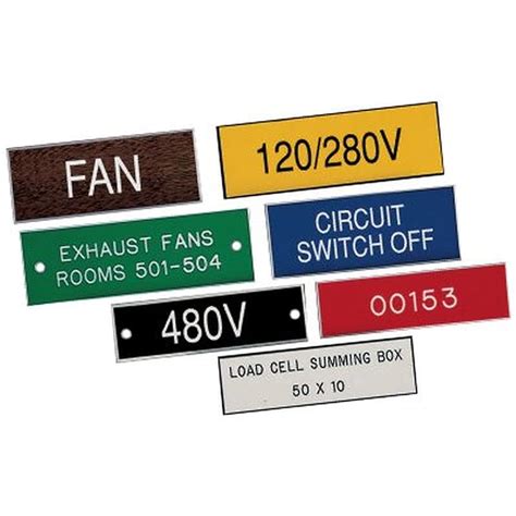 Electrical Labels for Breaker Box Example