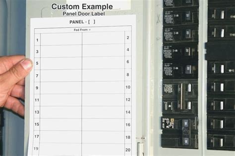 Example of Electrical Panel Directory Template