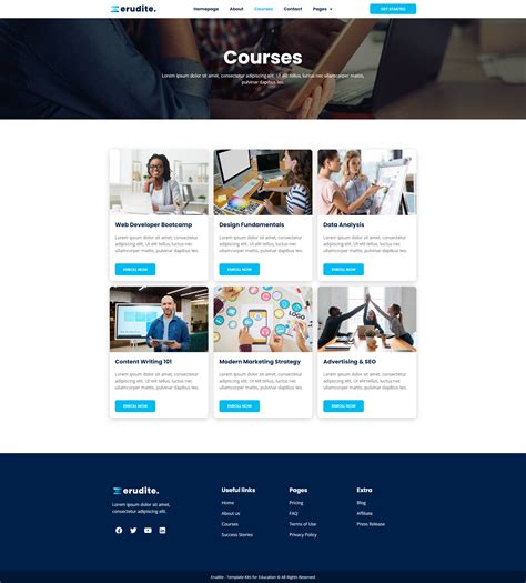 Elementor online course template example