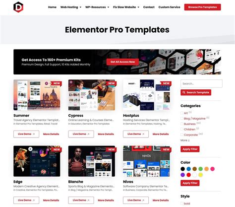 Elementor online course template example 1