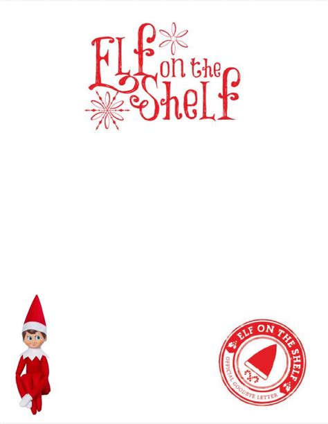 Free Elf letter template printable