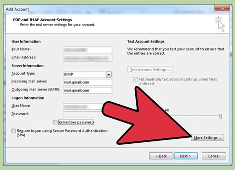 Email Account Settings