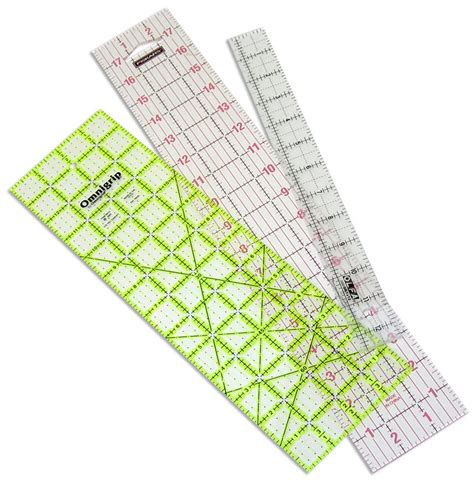 Embroidery placement ruler in use