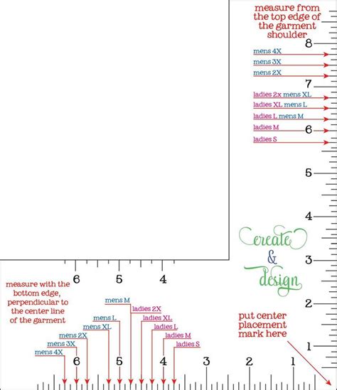 Embroidery ruler printable example