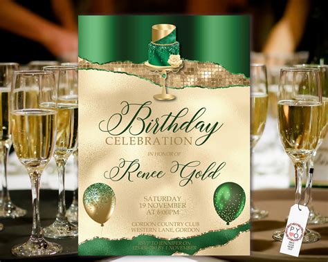 Emerald Party Invitations