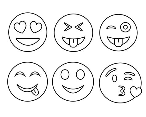 Emoji coloring page 1