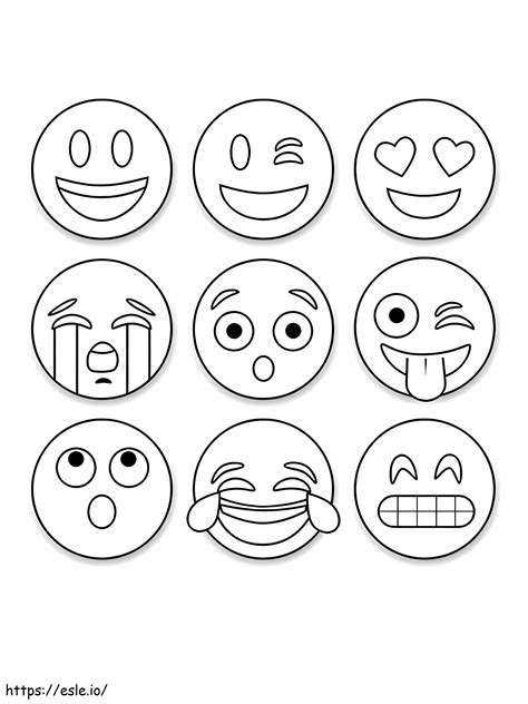 Emoji coloring page 9