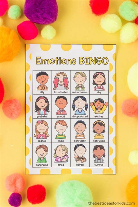 Emotions Bingo for Kids