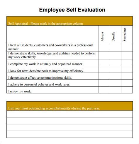 Employee Evaluation