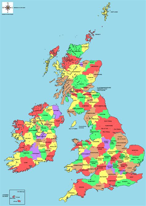 Map of England Counties