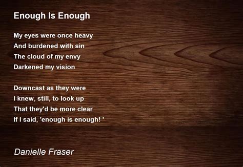 Enough Poem Image