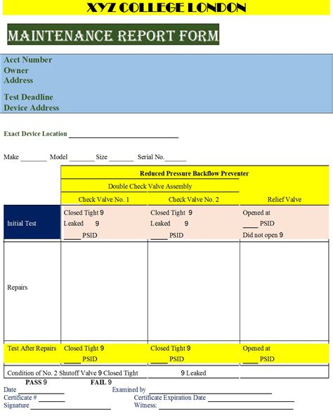 Equipment Maintenance Reporting