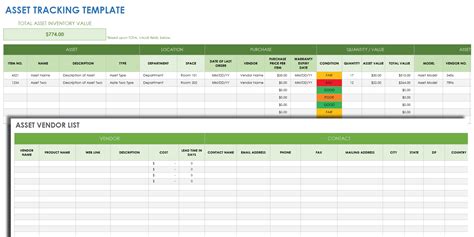 Description of Equipment Tracking Templates