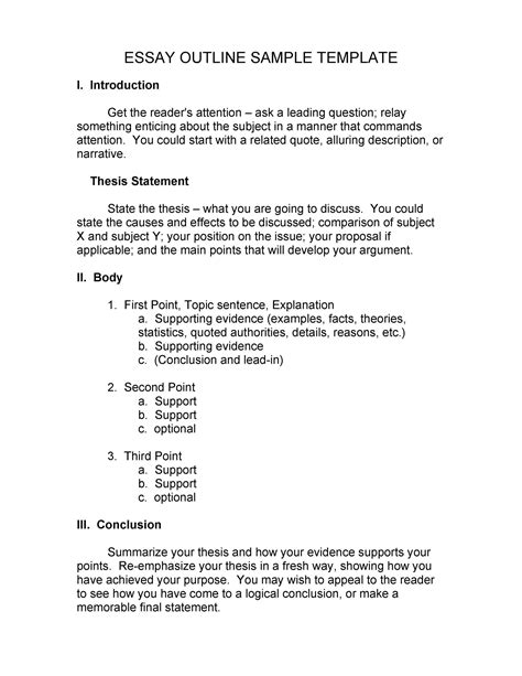 Essay Templates