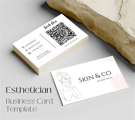 esthetician business card template 3