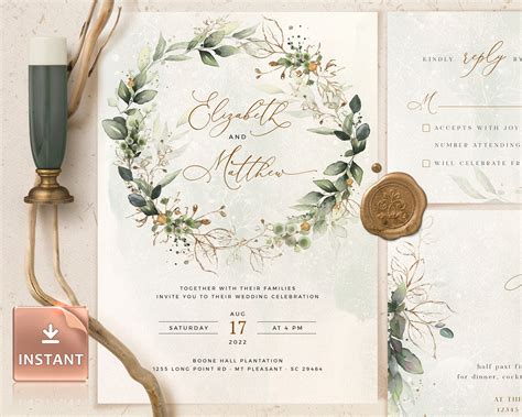 Etsy Wedding Invitation Template Designs