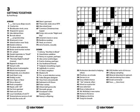 Eugene Sheffer Crossword Puzzle Example 3