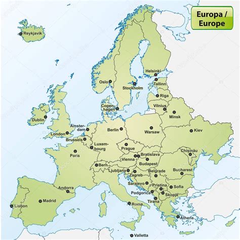 Europe Capital Cities Map