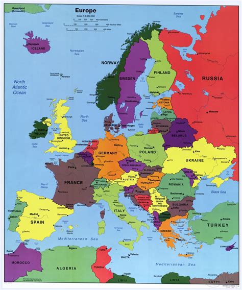 Europe Countries Map