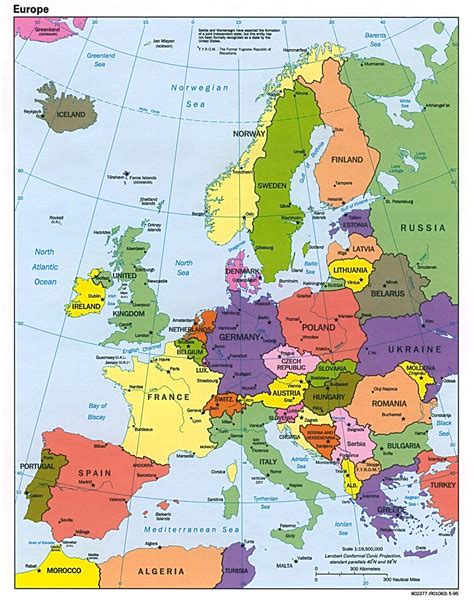 Europe map printable