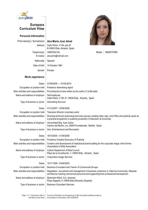 European CV Examples