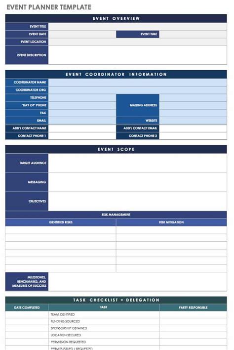 Event Organization Templates