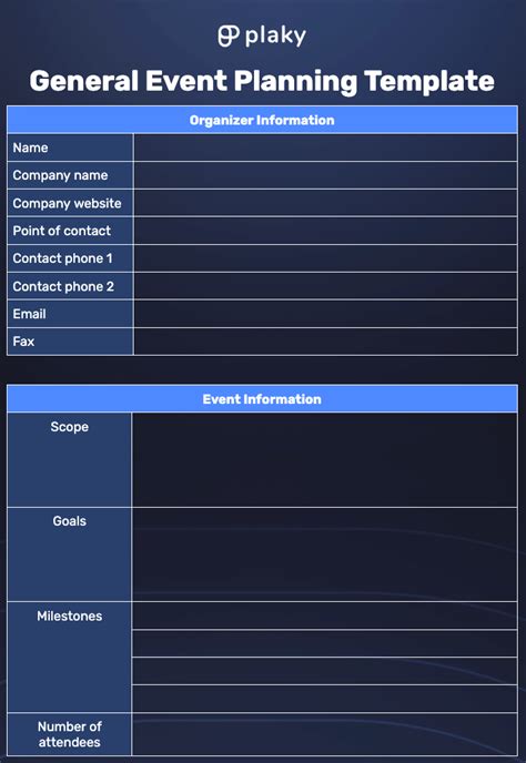 Event Planning Template 1