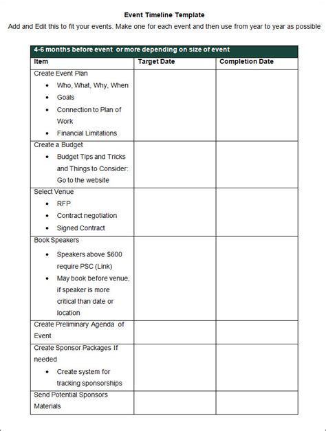 Event Planning Template 5