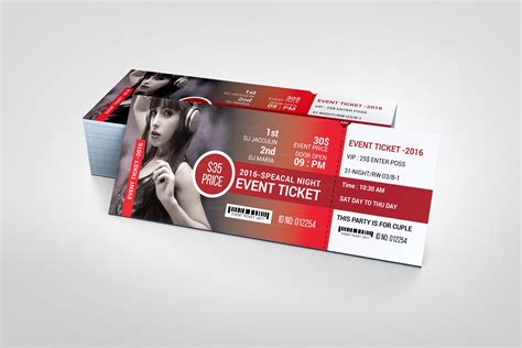 Event ticket designs