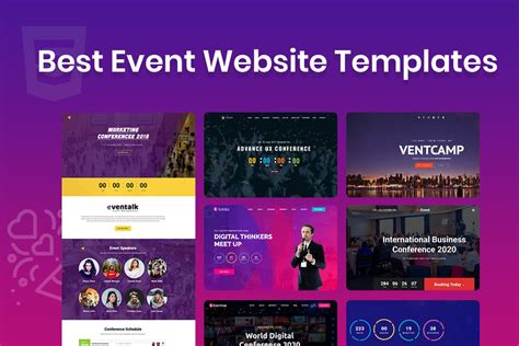 Example of an Events Page Template