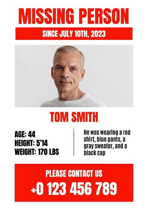 Examples of Funny Missing Person Templates