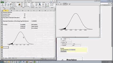 Excel Hypothesis Testing Graph