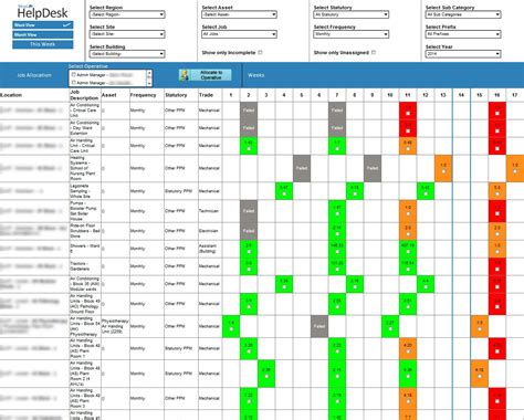 Excel Preventive Maintenance Template