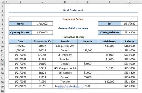 Excel Reconciliation Process